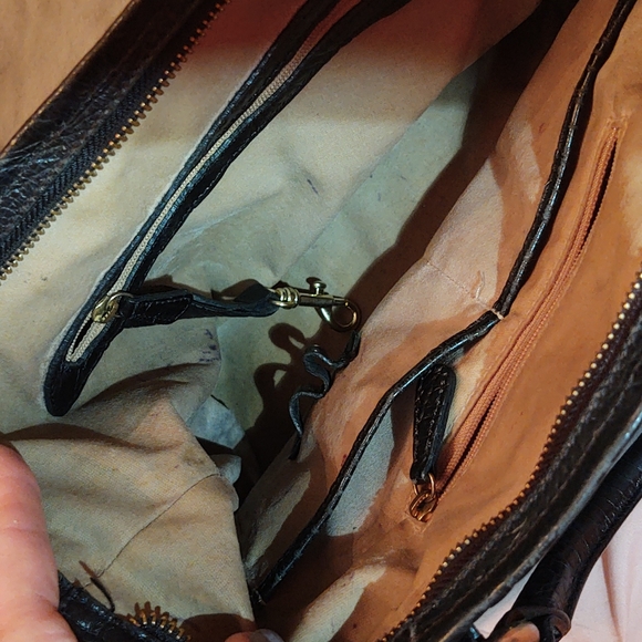 Brahmin black satchel/convertible shoulder strap purse - Picture 5 of 11